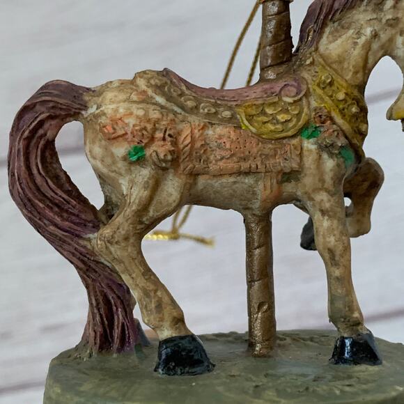 Carousel Horse Figurine Christmas Tree Ornament or Tabletop Decor 2 3/4" Tall - Picture 10 of 14